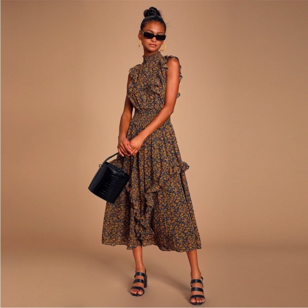 Lulus midi high neck dress